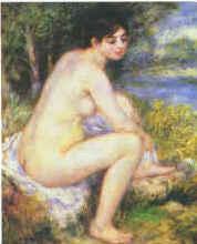 Pierre Renoir  Female Nude in a Landscape